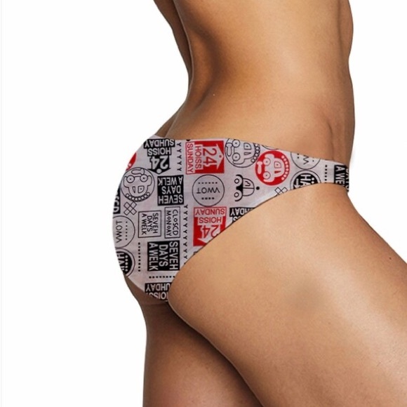 Mens Fun Print Briefs With Pouch - Picture 2 of 2